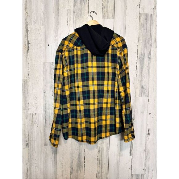DRL yellow button down flannel - Picture 2 of 7